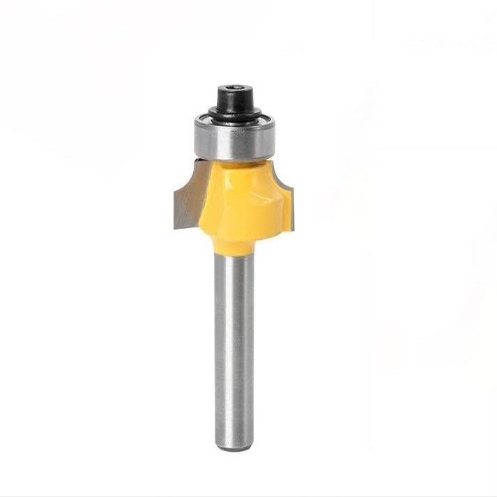Wildeep 1/4-Inch Shank Roundover Router Bit with Bearing, 6.35 mm x R3.17 mm