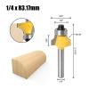Wildeep 1/4-Inch Shank Roundover Router Bit with Bearing, 6.35 mm x R3.17 mm view 2