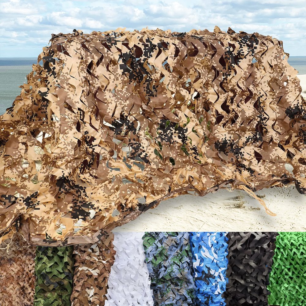 Adjustable Camouflage Net for Privacy, Shade, Hunting, Camping & Décor