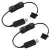 KUOQIY 2-Pack 34 cm USB-A to 4-Pin Molex 12V Step-Up Fan Cable with Switch view 1