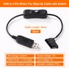 KUOQIY 2-Pack 34 cm USB-A to 4-Pin Molex 12V Step-Up Fan Cable with Switch view 2