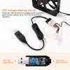 KUOQIY 2-Pack 34 cm USB-A to 4-Pin Molex 12V Step-Up Fan Cable with Switch view 4