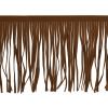 QUARKZMAN 2 m x 15 cm PU Leather Fringe Trim, Double-Sided Tassel Fringe for DIY Sewing, Dresses, Skirts and Crafts, Coffee Brown view 1