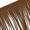 QUARKZMAN 2 m x 15 cm PU Leather Fringe Trim, Double-Sided Tassel Fringe for DIY Sewing, Dresses, Skirts and Crafts, Coffee Brown view 3