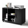 HASMI Large Wooden Filing Cabinet with Adjustable Shelves and Locking Casters view 1