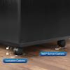 HASMI Large Wooden Filing Cabinet with Adjustable Shelves and Locking Casters view 4