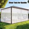SDFGHJKB Transparent Waterproof Tarp 2 x 5 m with Eyelets view 2