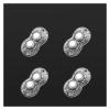SBTRKT 4-Piece Self-Adhesive Silent Ball Universal Casters, 3 Beads, 100 kg, Stainless Steel, 360° Swivel (Color: 4PCS TS2) view 2