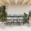 9-Piece Anthracite Garden Dining Set with Mesh Chairs and Table view 1