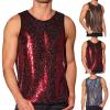 Men's Sexy Wet-Look Sequin Tank Top view 2