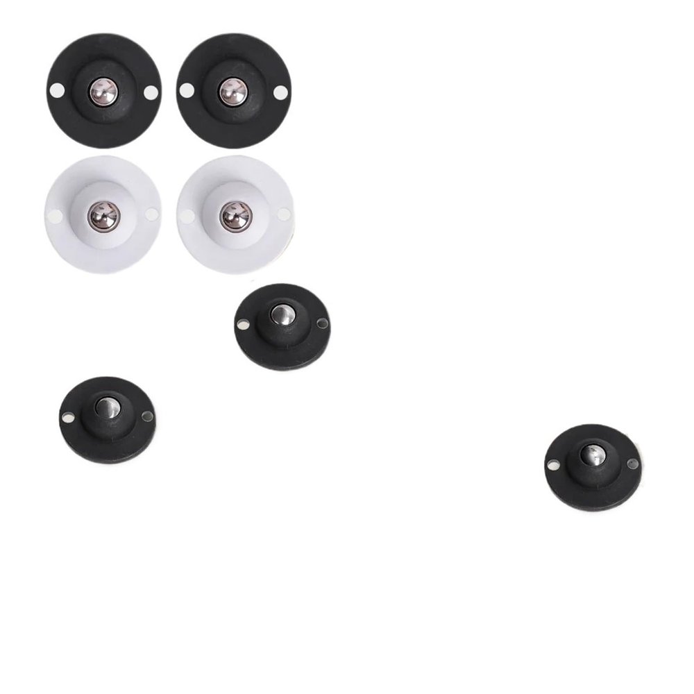 1/8-Piece Self-Adhesive Mini Swivel Casters, Black