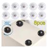 1/8-Piece Self-Adhesive Mini Swivel Casters, Black view 3