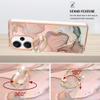 Beajew 360° Rotating Ring Case for Xiaomi Poco M6 Pro/Redmi Note 13 Pro 4G, Marble Glitter TPU, Slim Transparent Rose Gold view 2