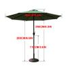 CMYCYDDPLY Outdoor Patio Umbrella, 8-Rib Market Umbrella, Durable, Color C view 2