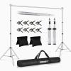 EMART Silver Photography Backdrop Stand, Adjustable 2.6 x 3 m view 1