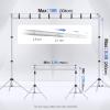 EMART Silver Photography Backdrop Stand, Adjustable 2.6 x 3 m view 3