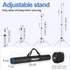 EMART Silver Photography Backdrop Stand, Adjustable 2.6 x 3 m view 4