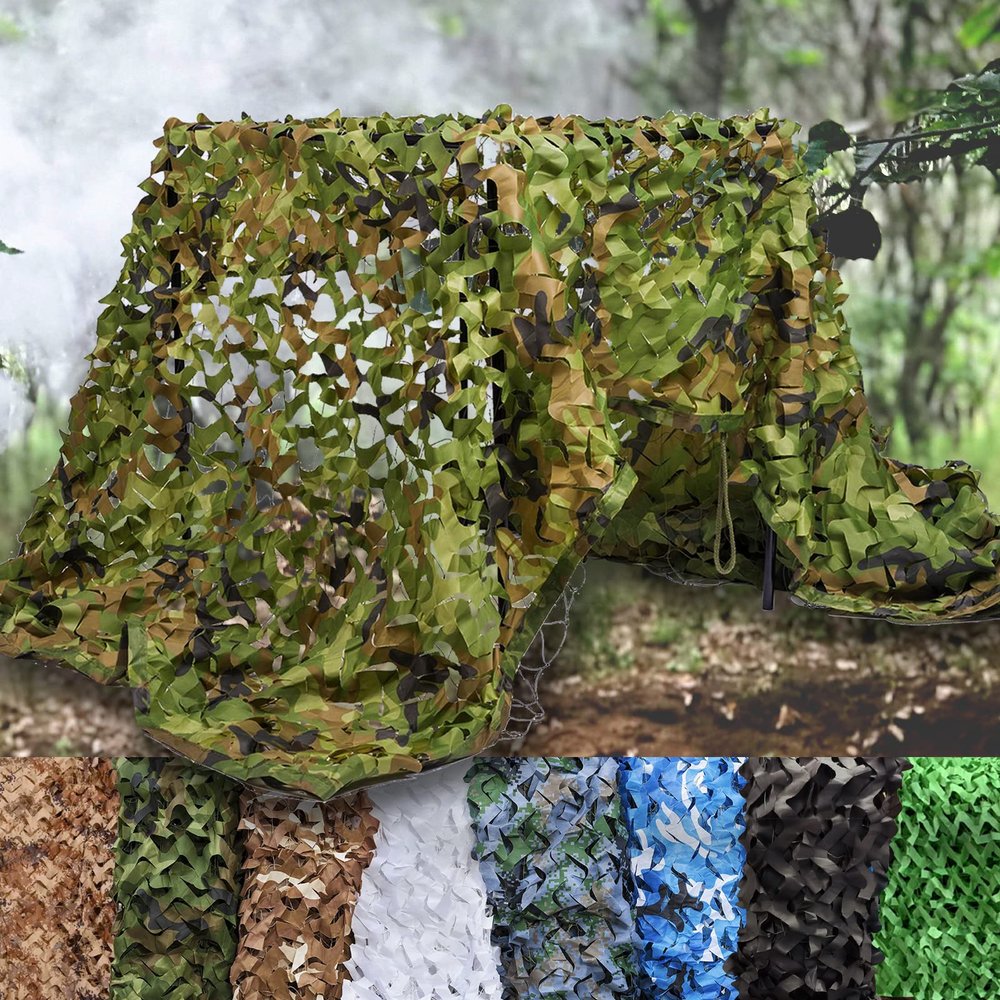 Customizable Camouflage Net for Shade and Privacy, Multiple Colors