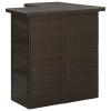 CIADAZ 8-Piece Garden Bar Set with Cushions, Brown Poly Rattan view 3