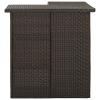CIADAZ 8-Piece Garden Bar Set with Cushions, Brown Poly Rattan view 4