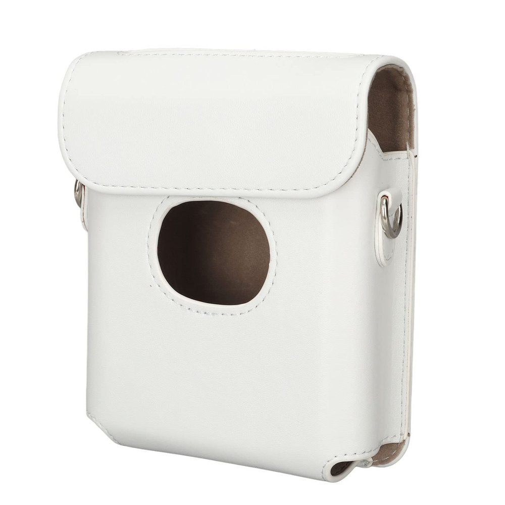 Naroote PU Leather Camera Case for Link Square, Classic Retro, White