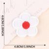 Wambere 48-Piece White Flower Iron-On Embroidered Patches view 2