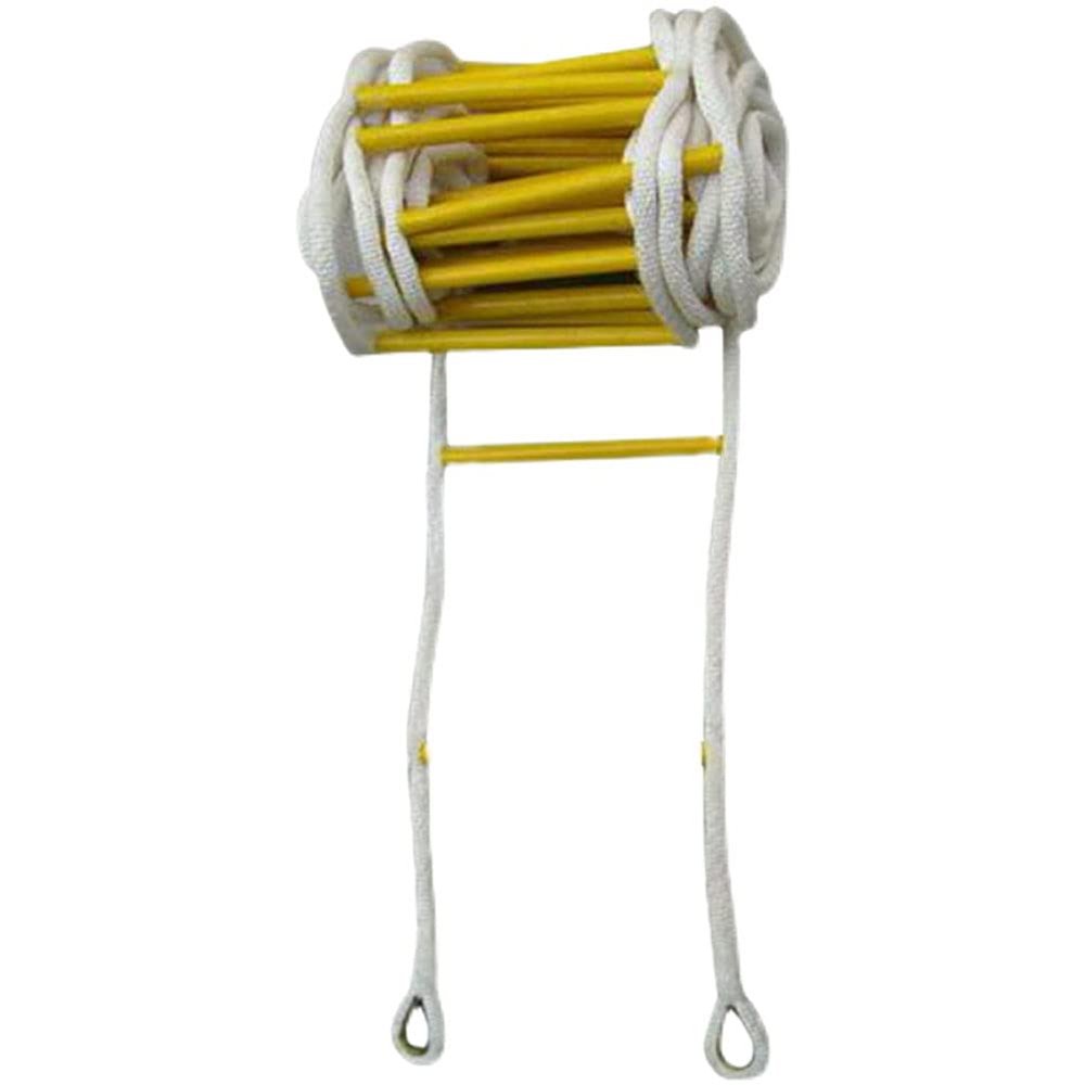 WJFLUCK 15 m Rope Fire Escape Ladder for Adults with Hooks