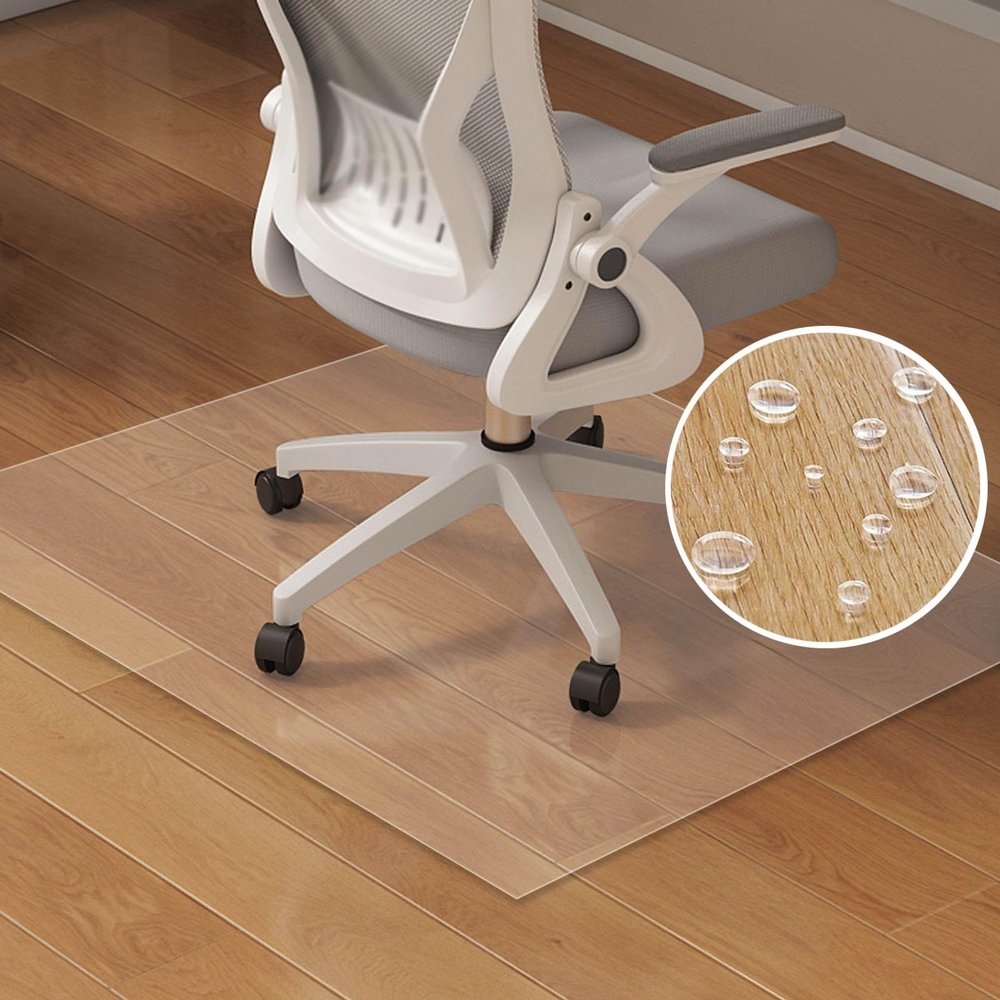Zhixubah Transparent PVC Chair Mat for Hard Floors, 1.5 mm, 80 x 220 cm