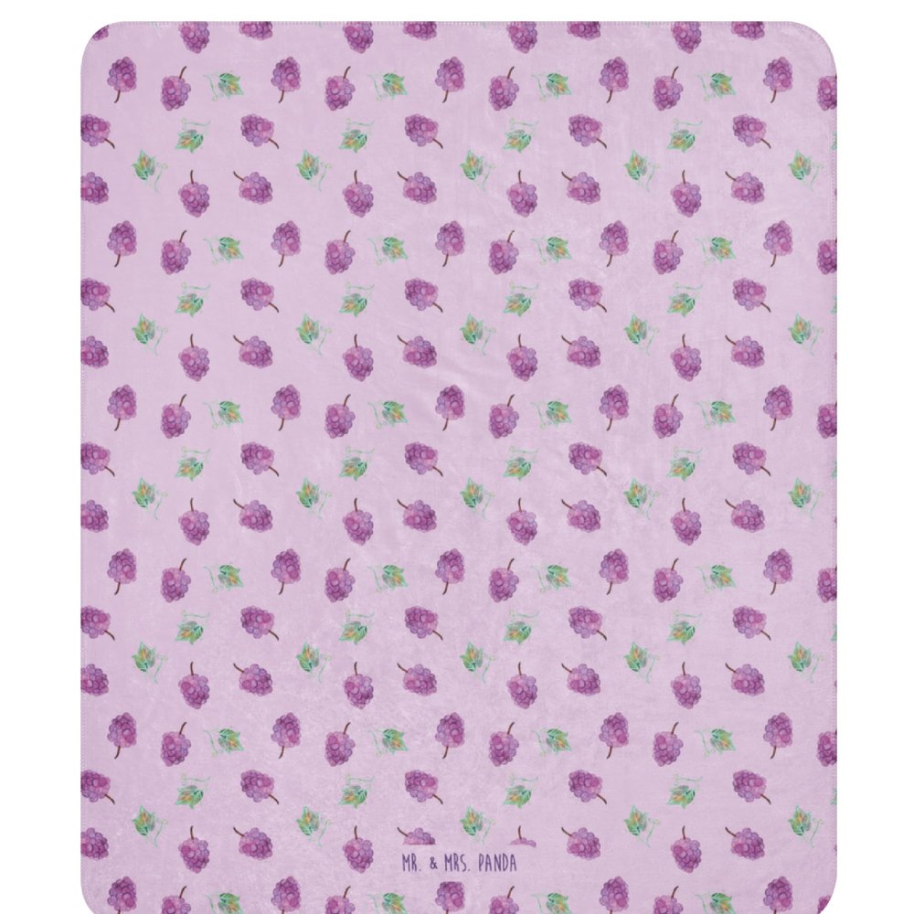Mr. & Mrs. Panda Grape Pattern Throw Blanket, 130 x 155 cm