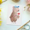 Mr. & Mrs. Panda Postcard, Plumber Heart view 2
