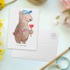 Mr. & Mrs. Panda Postcard, Plumber Heart view 3