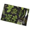 Placemats for Dining Table, Easy-Clean, Non-Slip, Heat-Insulating, Washable, Basil, Thyme, Dill and Rosemary, 30 x 45 cm, Set of 6 view 1
