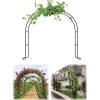 Metal Rose Arch Pergola Trellis, W80–350 cm, H220–230 cm, Black, W80 x 200 cm view 1