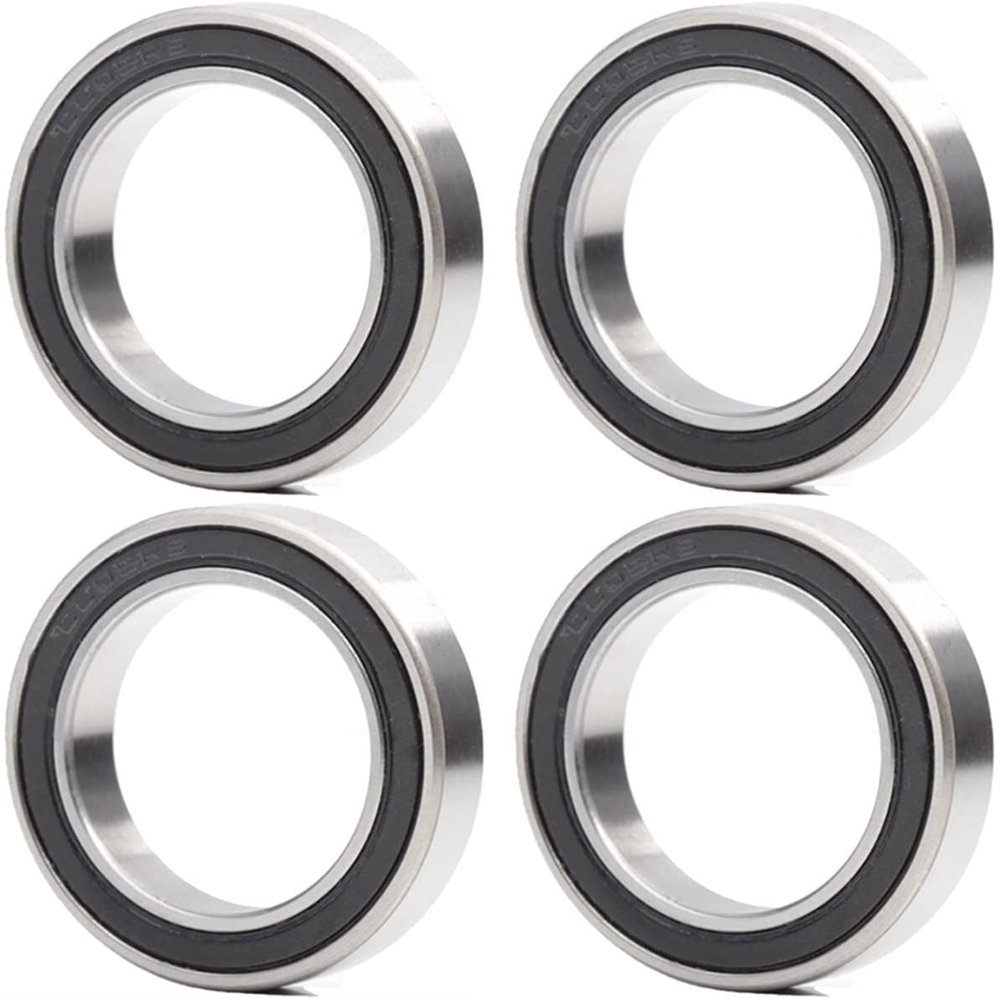 4-Piece 6805 2RSV MAX Bearing, 25 × 37 × 7 mm, C2, Full Balls, Bicycle Pivot Repair Parts, 6805-2RS / 6805LLU