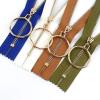 KemEng 1-Pc. Metal Zipper #3, 30 cm, O-Ring Pull, Closed-End, Black Gold view 2