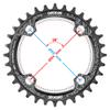 SkyjOy 94/96 BCD MTB Chainring, Round/Oval, 32T/34T/36T/38T view 3