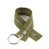 KemEng 1-Pc. #3 Metal Zipper, O-Ring Slider, Closed-End, Navy Green/Silver, 30 cm view 1
