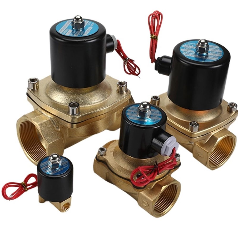 Normally Closed Electric Solenoid Valve, BSP 1/4"–1", DN8/10/15/20/25/50, Pneumatic, 12V/24V/220V, Copper Body