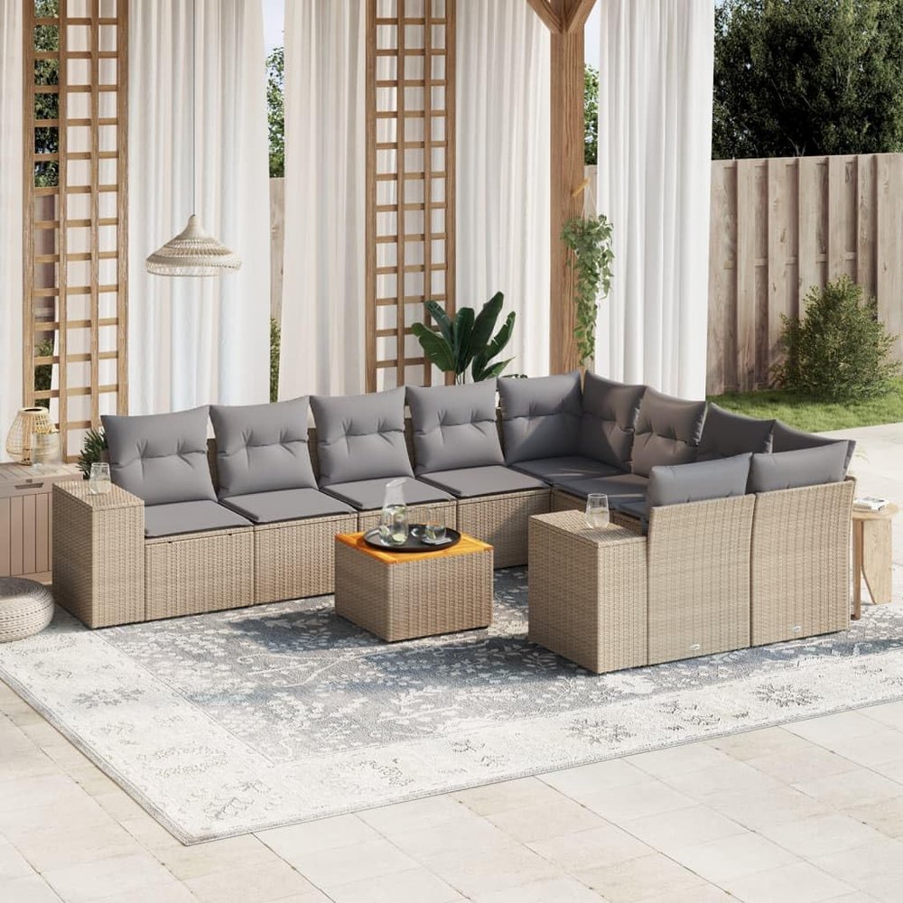 Rantry 10-Piece Outdoor Sleeper Sofa Set