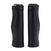 Slakerbe 1 Pair Bicycle Handlebar Grips, Non-Slip Faux Leather Retro Grips, Black view 1