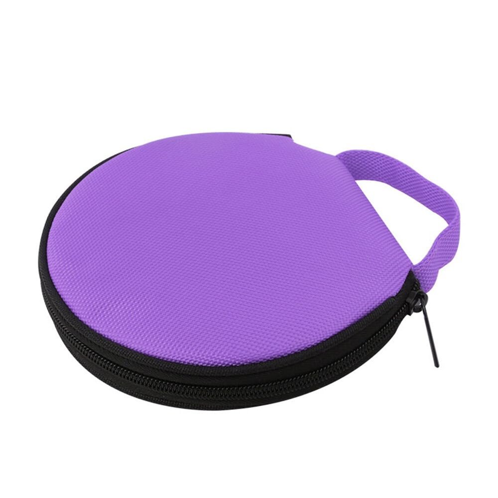 Slakerbe Portable CD Case, Oxford Fabric DVD Storage Organizer, 20-CD Capacity, 160 x 165 x 30 mm, Purple