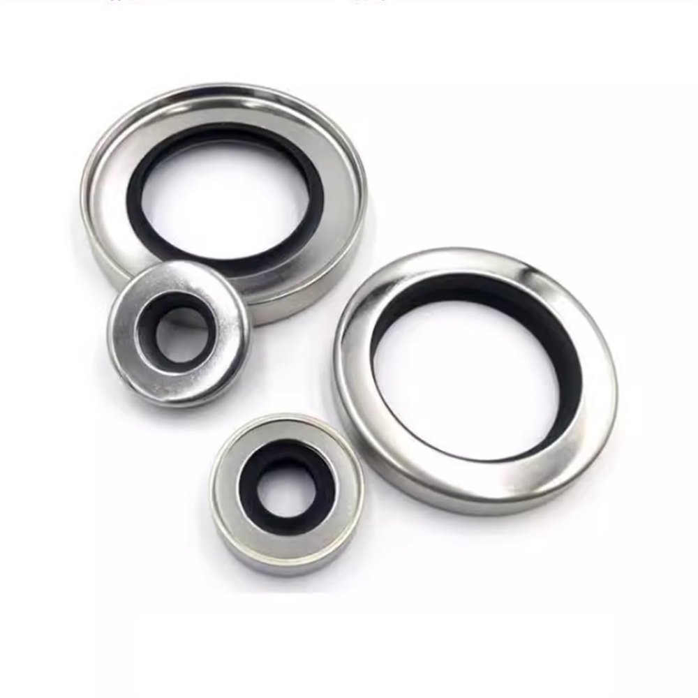 1-Pc. Stainless Steel PTFE Double-Lip Shaft Oil Seal, 45 × 70 × 12 mm