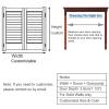 White Louvered Saloon Swing Doors with Stainless Steel Hinges, Self-Closing view 2