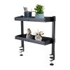 SuhoFutus 2-Tier Clamp-On Desk Organizer Shelf, Black view 1