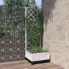 Kavolet Planter Box with Trellis, White, 40 x 40 x 121.5 cm, PP view 2