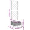 Kavolet Planter Box with Trellis, White, 40 x 40 x 121.5 cm, PP view 3