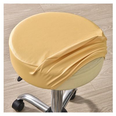 Round Bar Stool Cover, Waterproof Stretch PU Leather