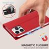 Belzsxy Samsung Galaxy S10 Leather Flip Case with RFID Protection, Card Slots and Stand, Red view 2