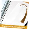 Durable Blank Acrylic Bookmarks with Tassels and Delicate Design view 3