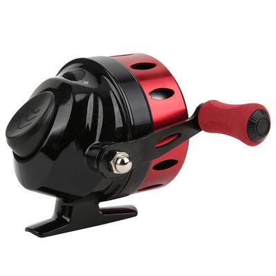HERCHR Spincast Fishing Reel, 75 m/246.06 ft, 4.3:1 High-Speed Ratio, Aluminum Alloy, Red